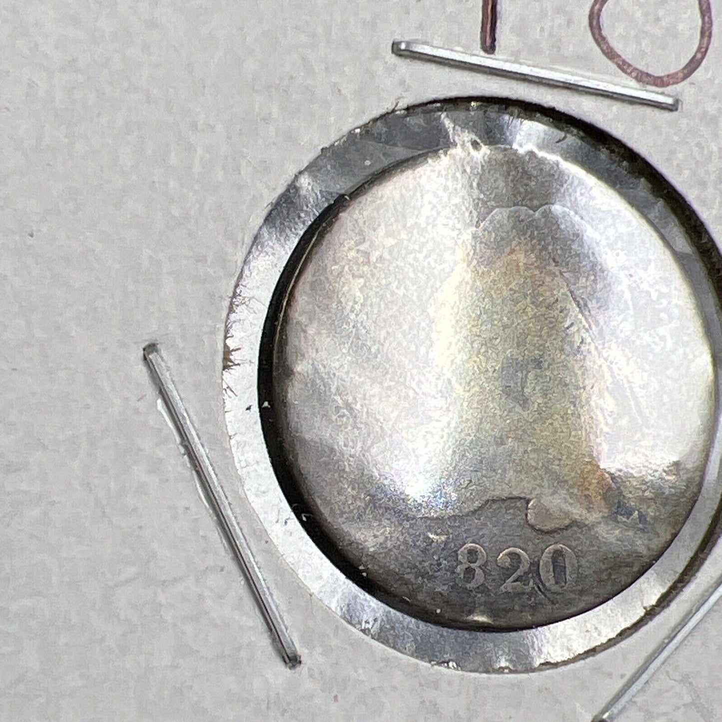 1820 10c Bust Silver Dime Coin Fair / AG About Good