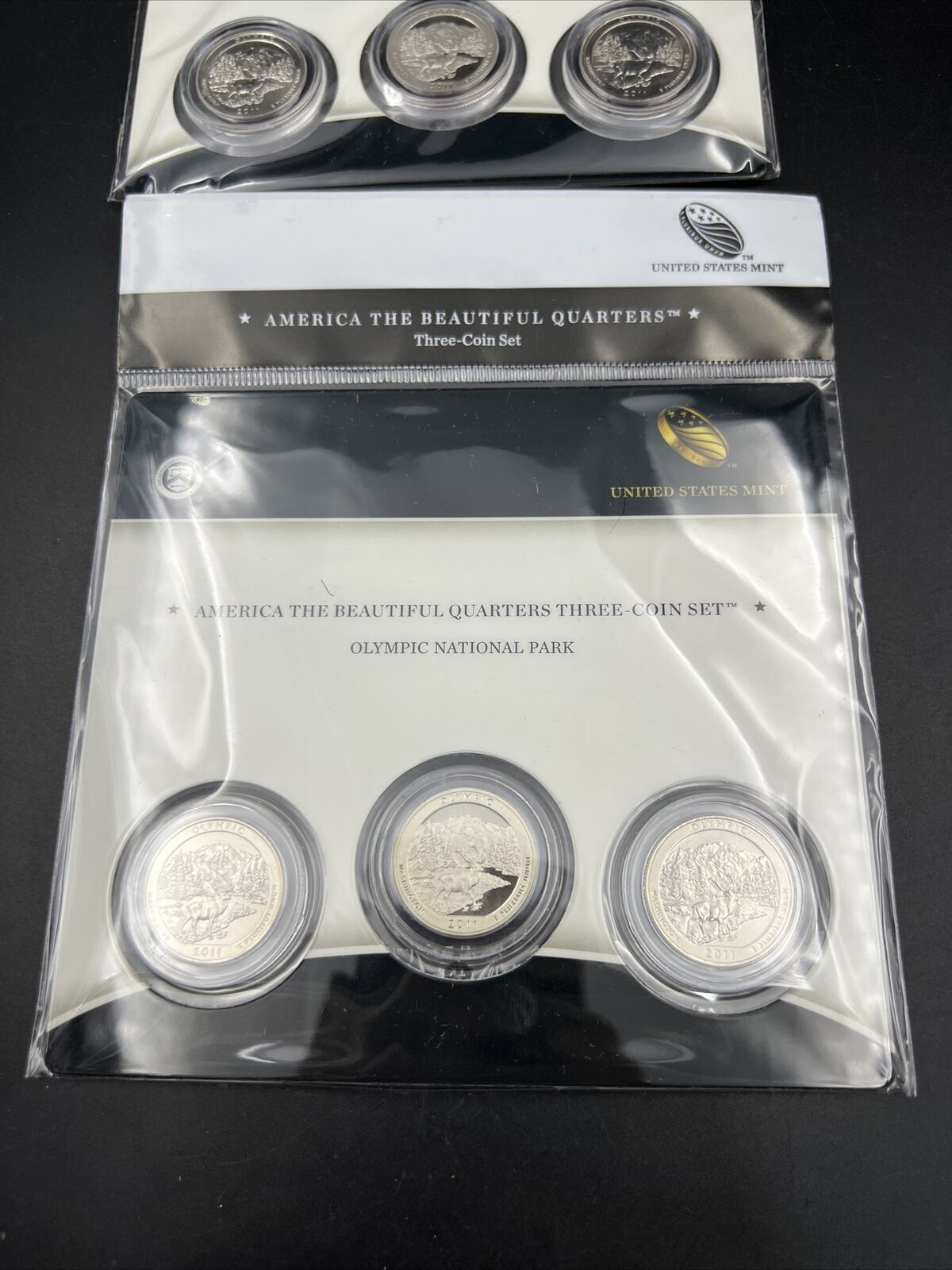2011 Olympic 3 Coin P D S Business & Proof ATB Quarter Set US Mint OGP Sealed #B