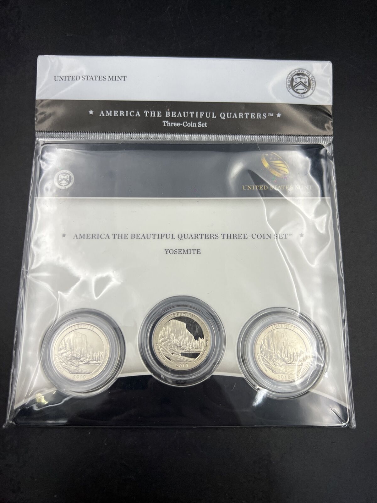 2010 Yosemite 3 Coin P D S Business & Proof ATB Quarter Set US Mint OGP Sealed