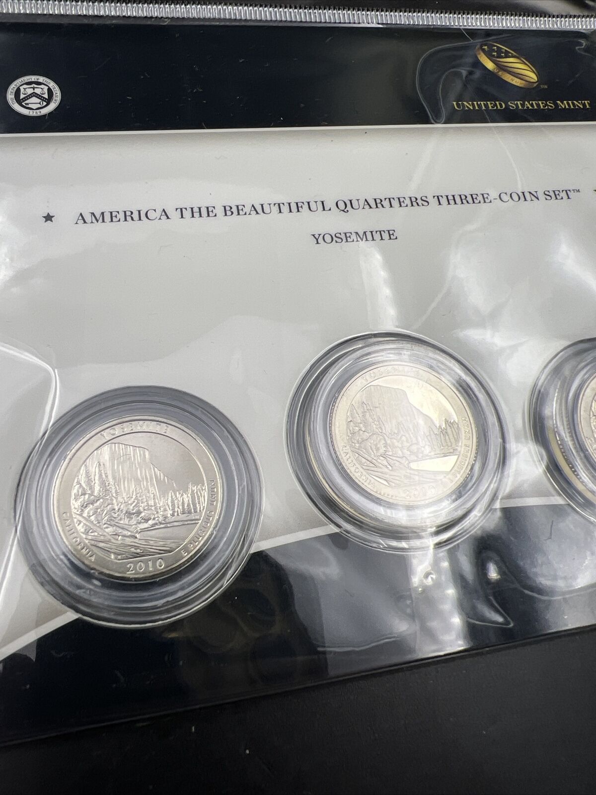 2010 Yosemite 3 Coin P D S Business & Proof ATB Quarter Set US Mint OGP Sealed