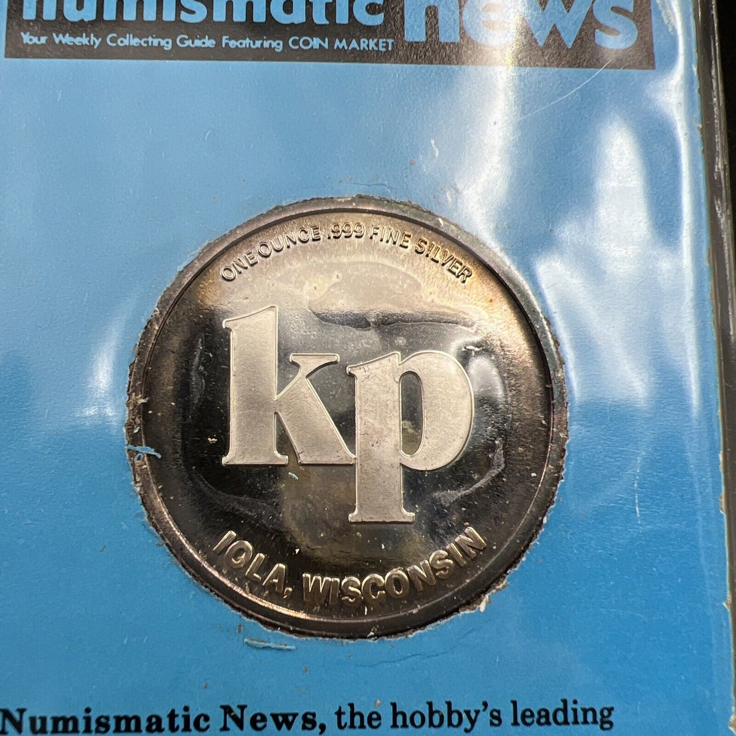 1987 Numismatic News Krause Publications 1 oz Silver 35 Years Anniversary Proof