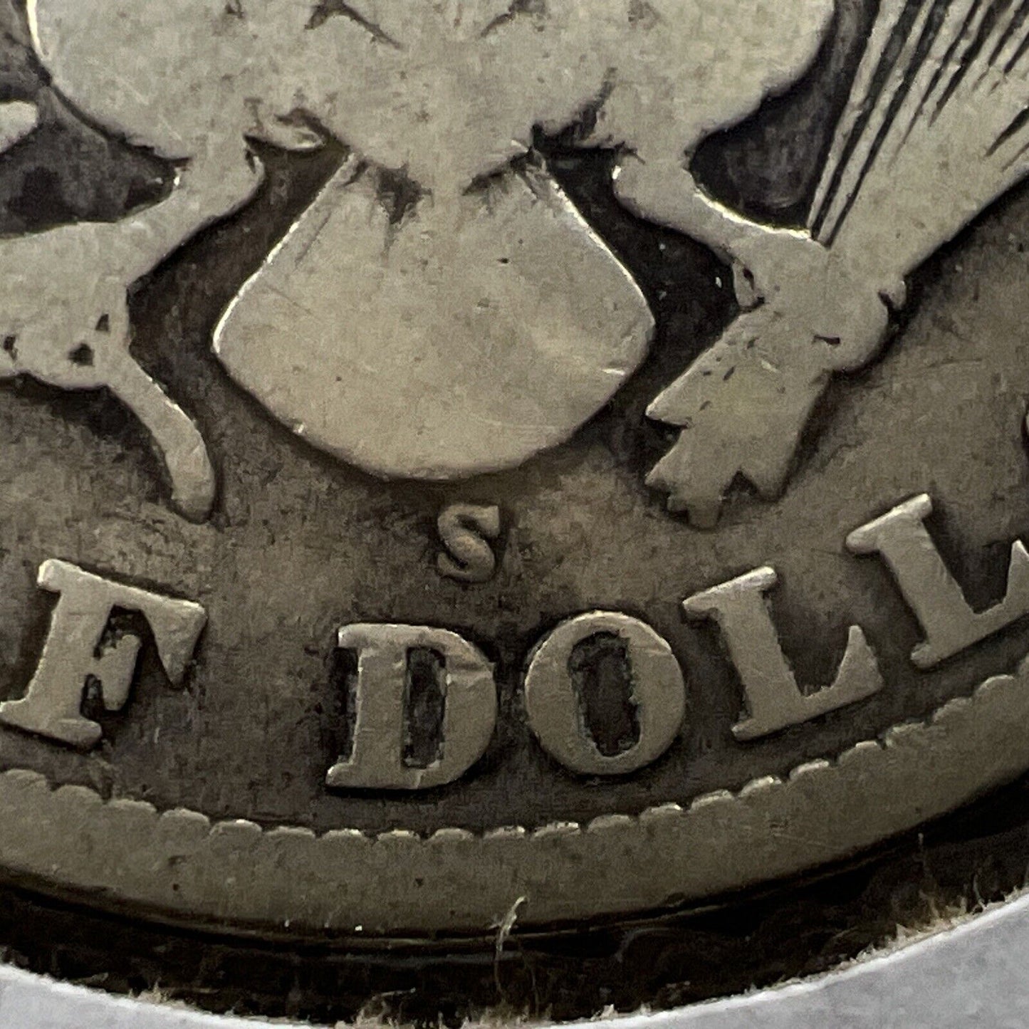 1909 S 50c Barber Half Dollar Coin FS-501 Inverted Mint Mark Variety Good / VG
