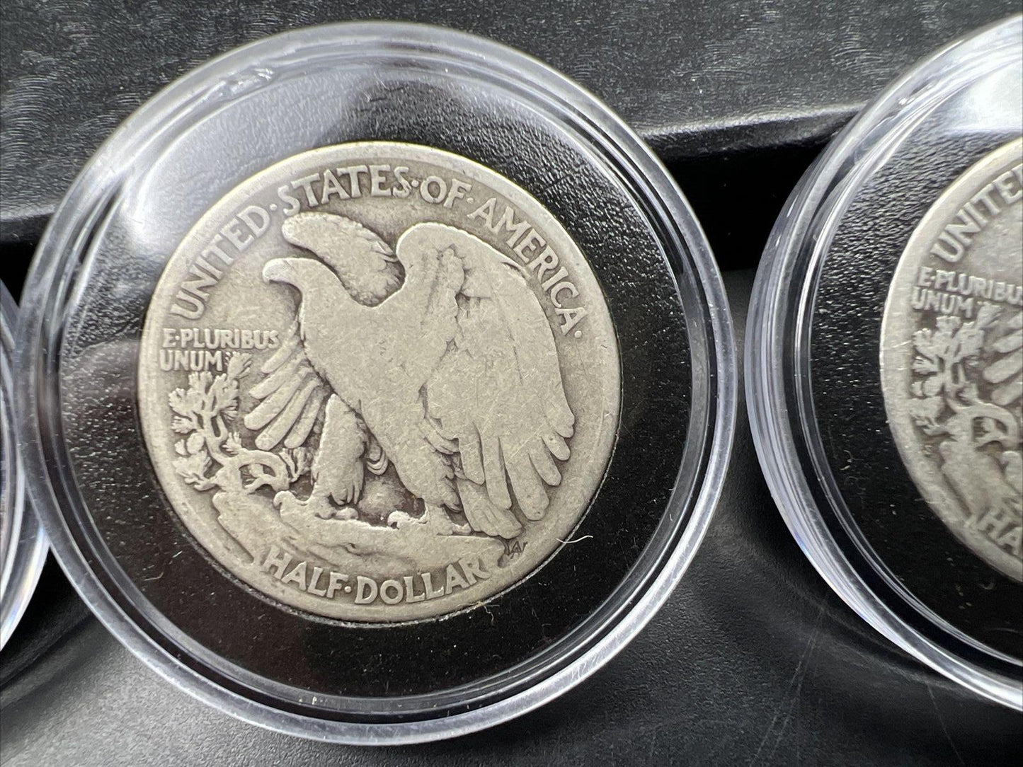5 Coin Complete 1917 P D S 50c Obverse Reverse Mint Mark Walking Liberty Set