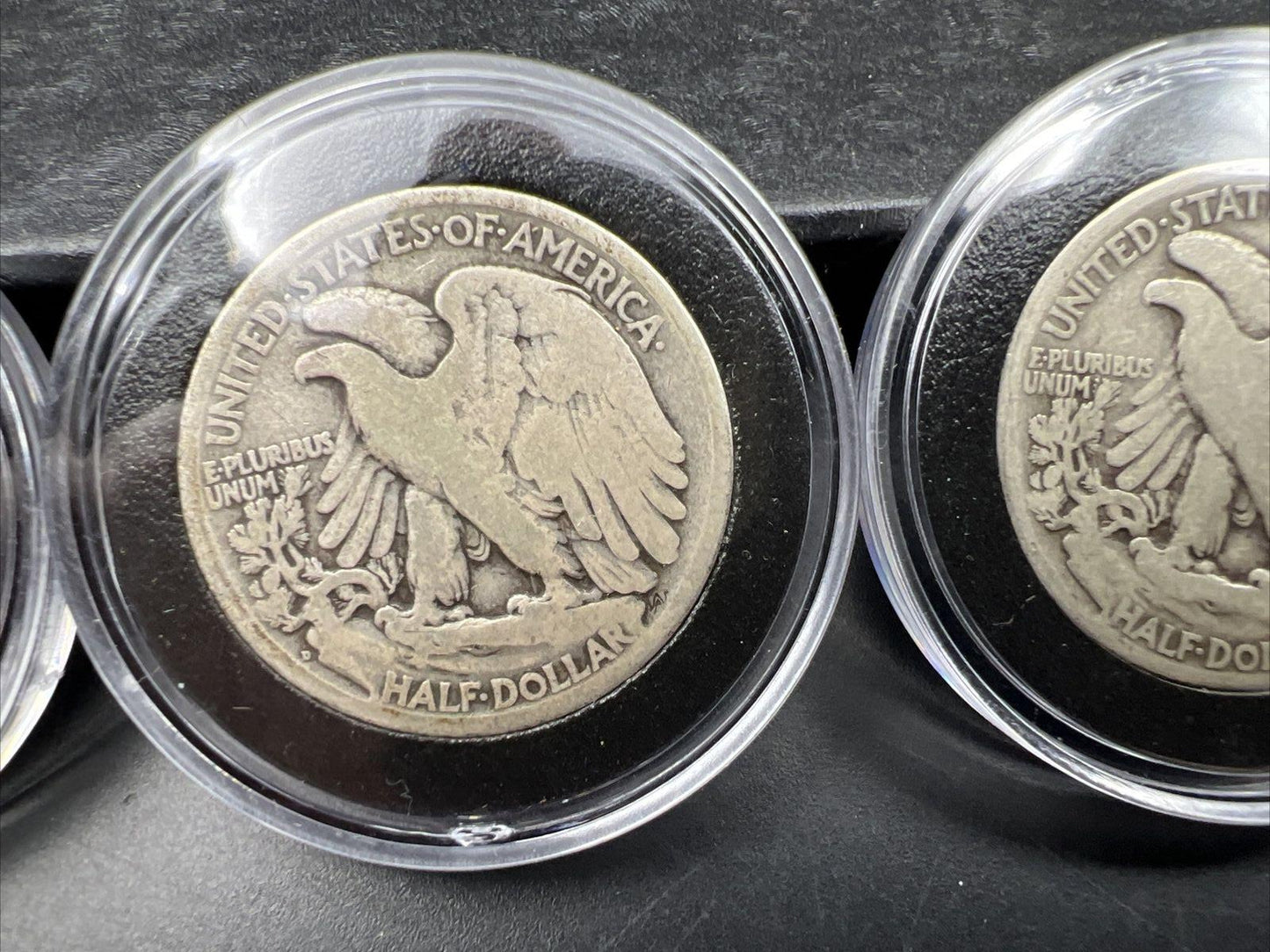 5 Coin Complete 1917 P D S 50c Obverse Reverse Mint Mark Walking Liberty Set