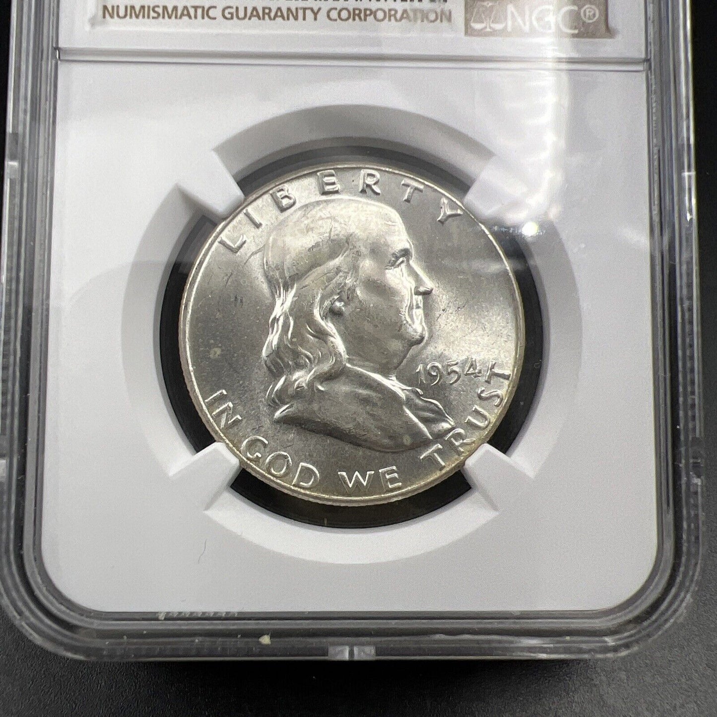 1954 P US Franklin Silver Half Dollar Coin NGC MS64 FBL Choice BU #006