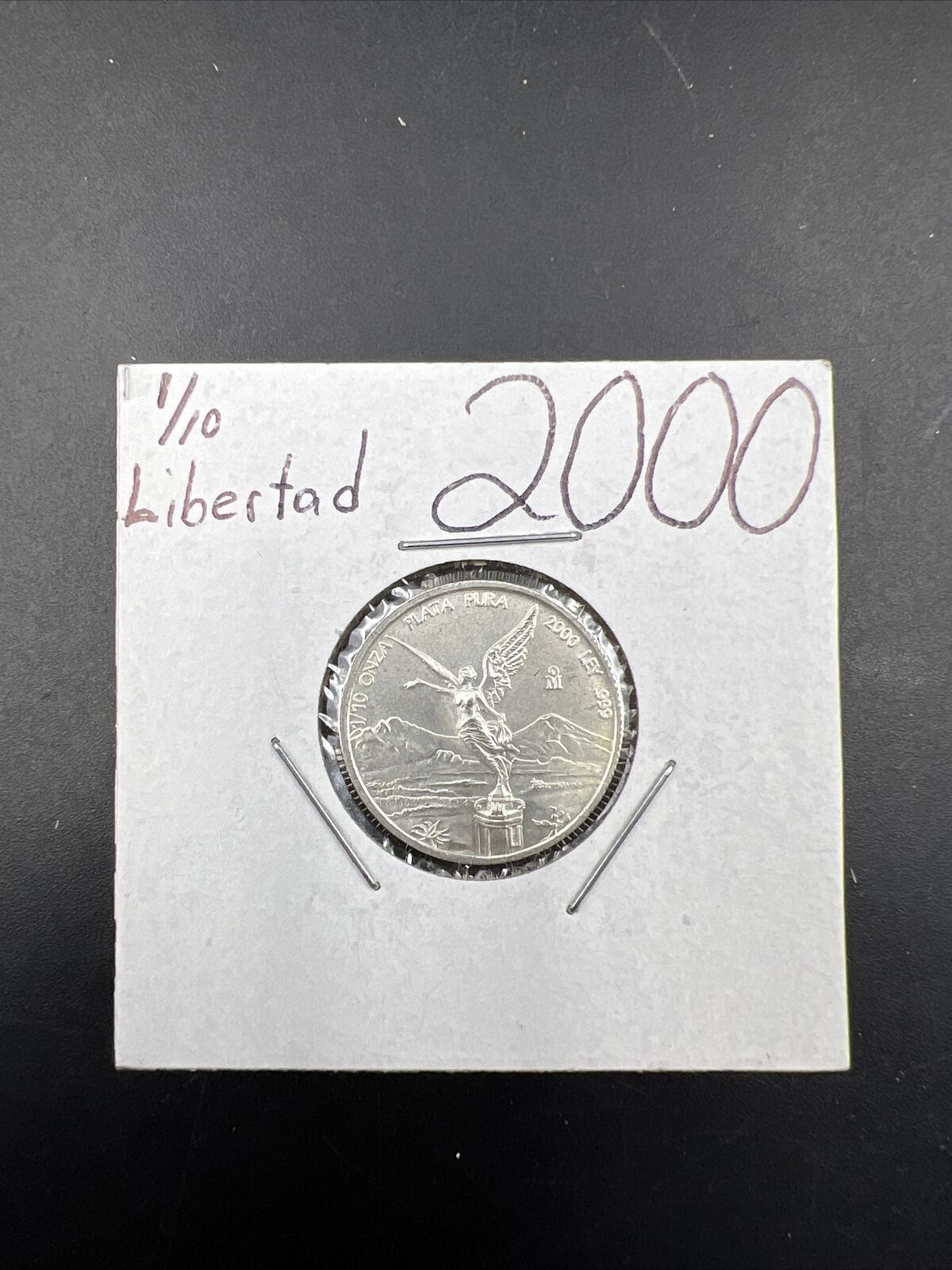 2000 Mexico 1/10 Ounce .999 Silver Round Libertad Ley Plata Pura Coin GEM BU #L
