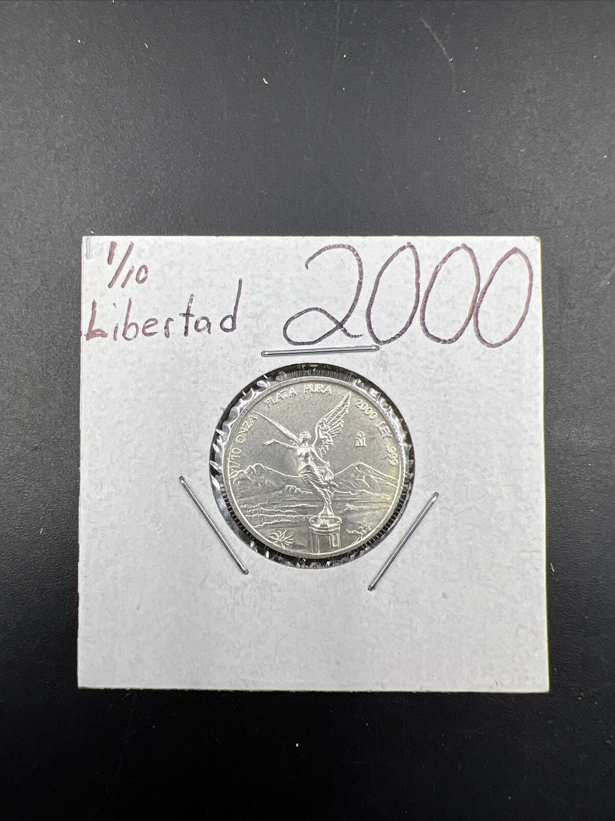 2000 Mexico 1/10 Ounce .999 Silver Round Libertad Ley Plata Pura Coin GEM BU #L