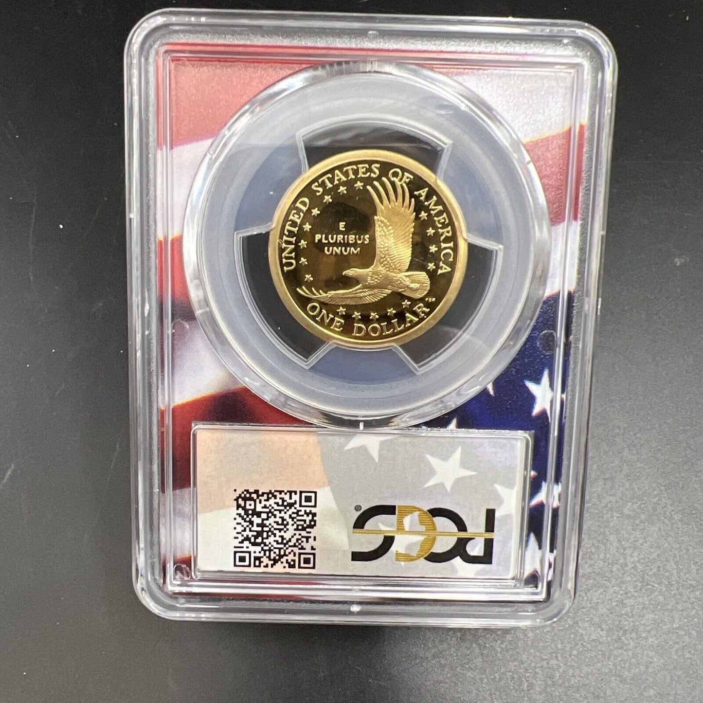 2008 S Sacagawea Native Dollar PCGS PR69 DCAM USA Flag Holder