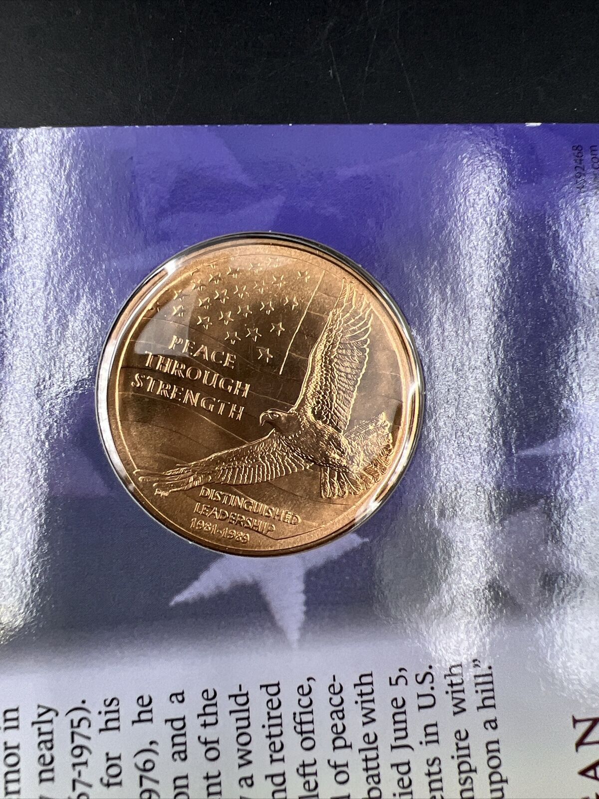 Ronald and Nancy Reagan Bronze Medal Gem Uncirculated in Display Card