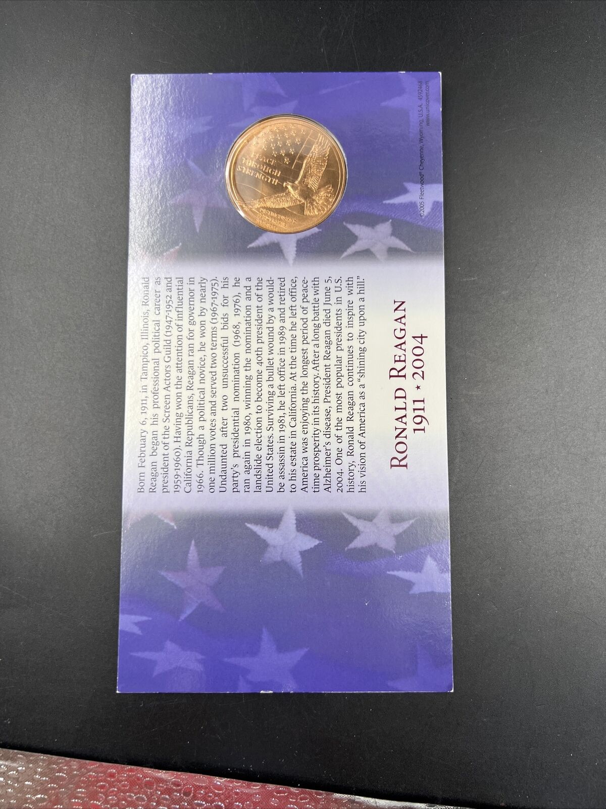 Ronald and Nancy Reagan Bronze Medal Gem Uncirculated in Display Card