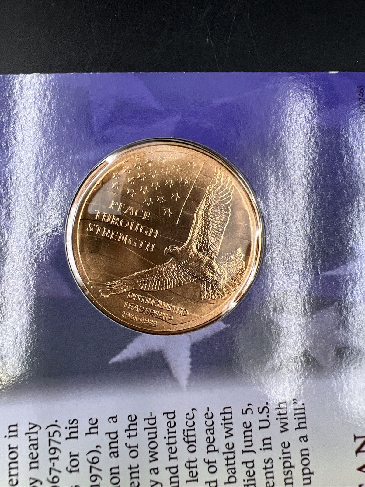 Ronald and Nancy Reagan Bronze Medal Gem Uncirculated in Display Card
