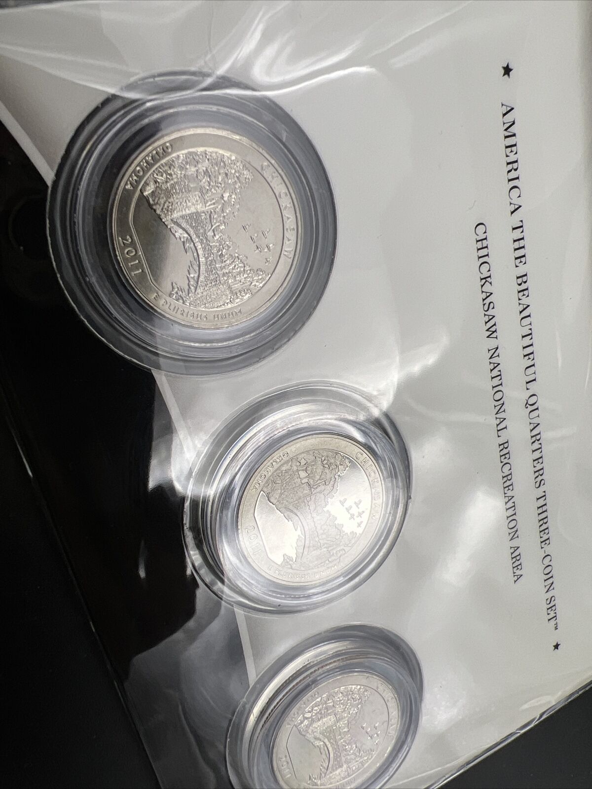2011 Chickasaw 3 Coin P D S Business Proof ATB Quarter Set US Mint OGP Sealed #A