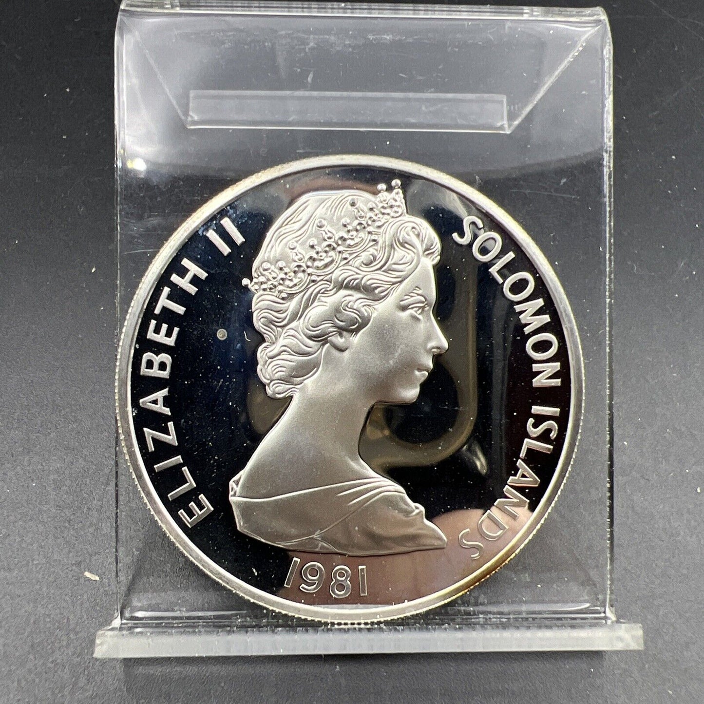 1981 10 Dollars Solomon Islands Silver Frigate bird Coin Rare KM-10a Proof