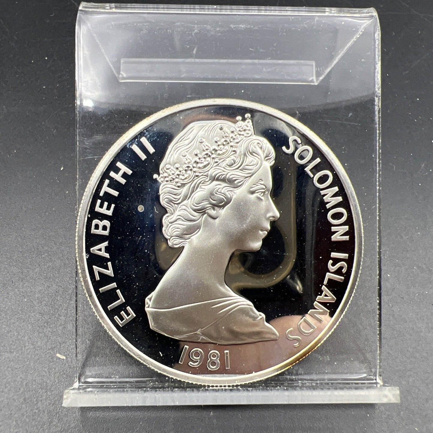 1981 10 Dollars Solomon Islands Silver Frigate bird Coin Rare KM-10a Proof
