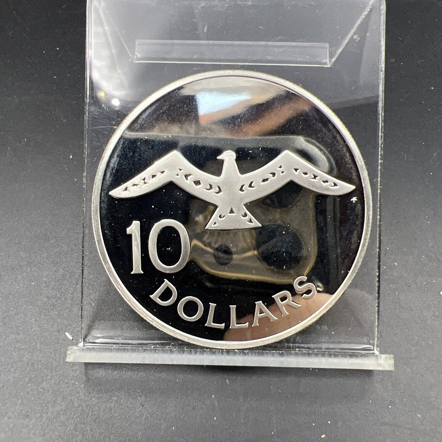 1981 10 Dollars Solomon Islands Silver Frigate bird Coin Rare KM-10a Proof
