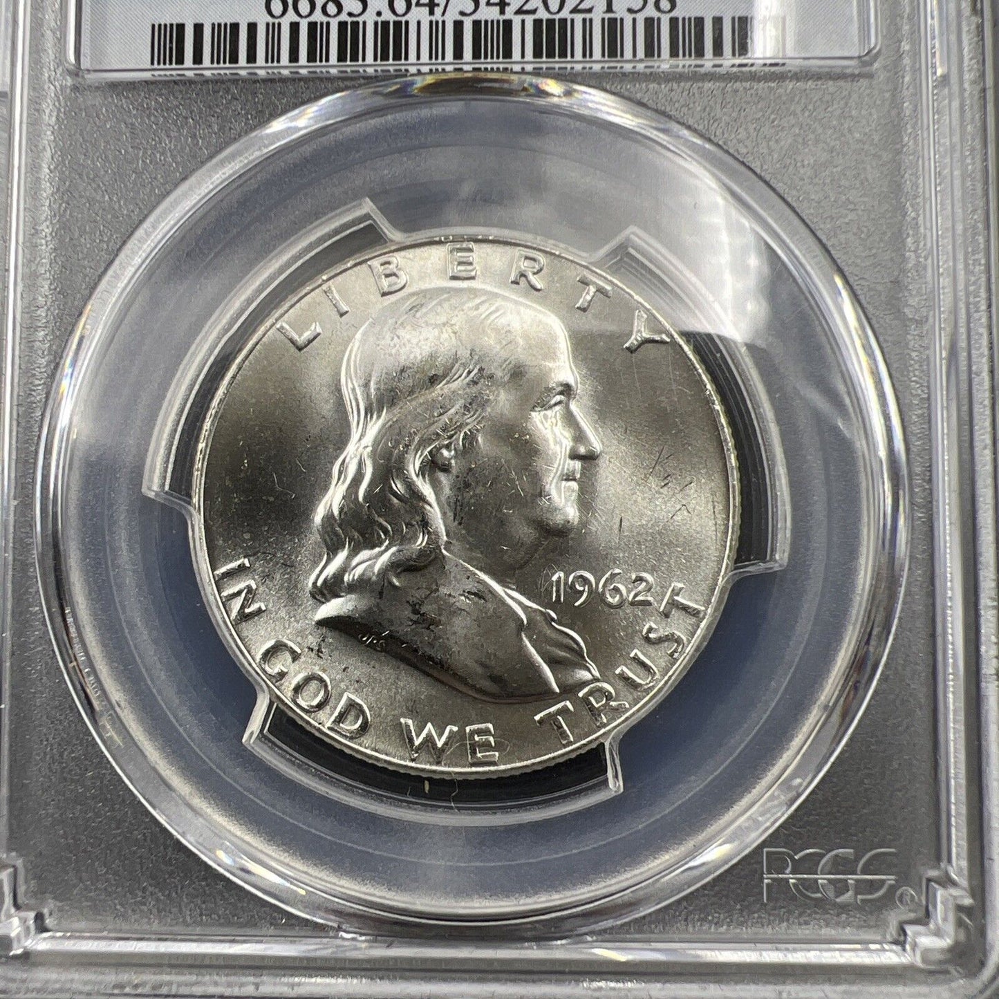 1962 D US Franklin Silver Half Dollar Coin PCGS MS64 CH Choice BU Certified