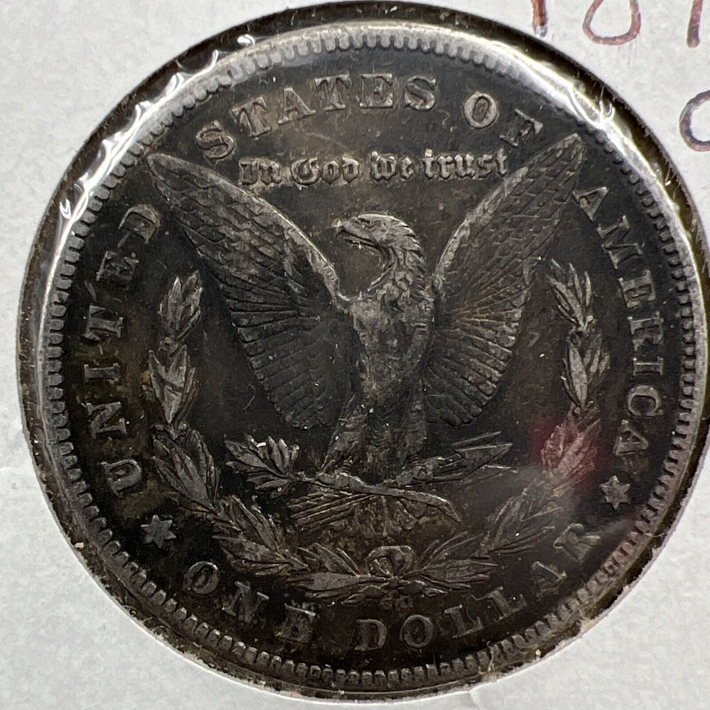 1878 CC Morgan Silver Eagle Dollar Coin VF Very Fine Circulated Toned