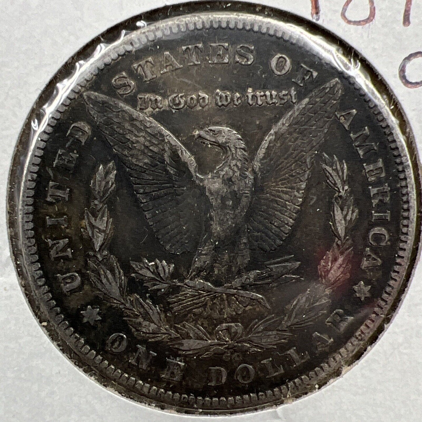 1878 CC Morgan Silver Eagle Dollar Coin VF Very Fine Circulated Toned