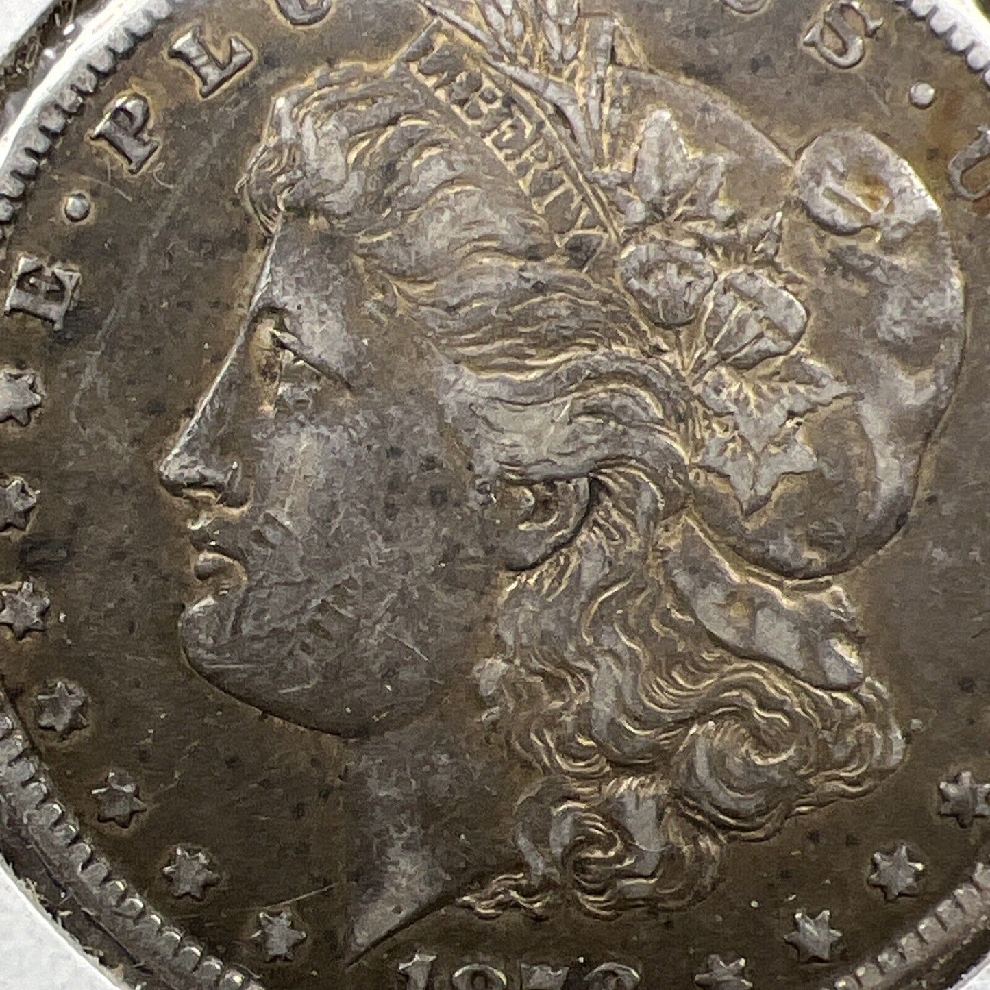 1878 CC Morgan Silver Eagle Dollar Coin VF Very Fine Circulated Toned