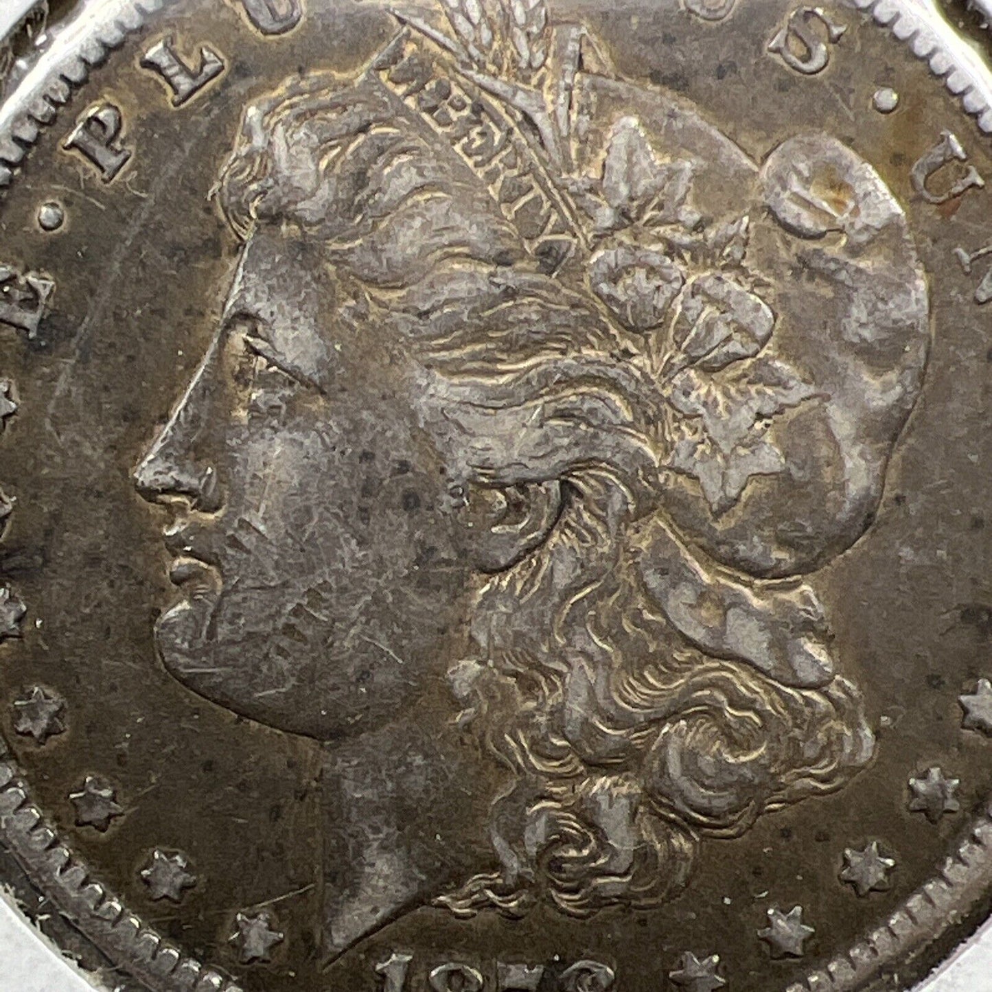 1878 CC Morgan Silver Eagle Dollar Coin VF Very Fine Circulated Toned