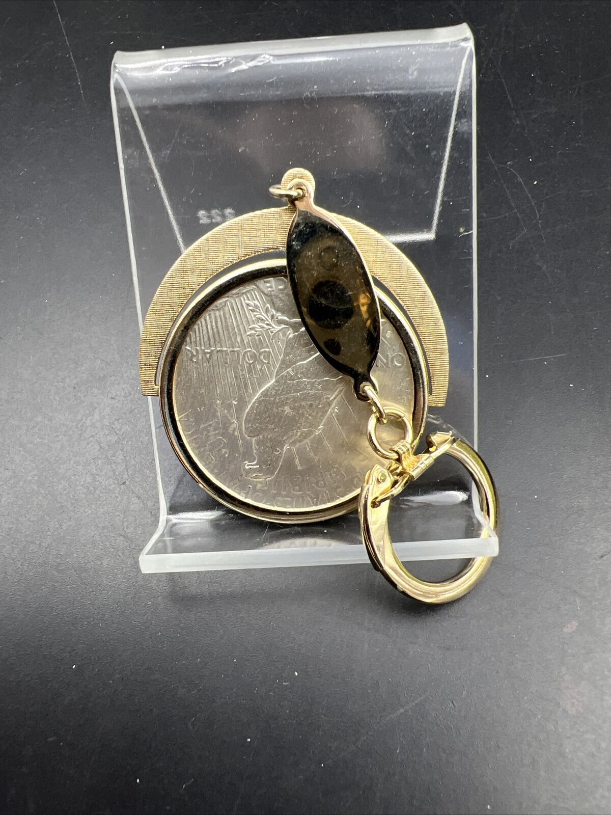 1923 $1 Peace Silver Dollar Coin in Keychain Stylish