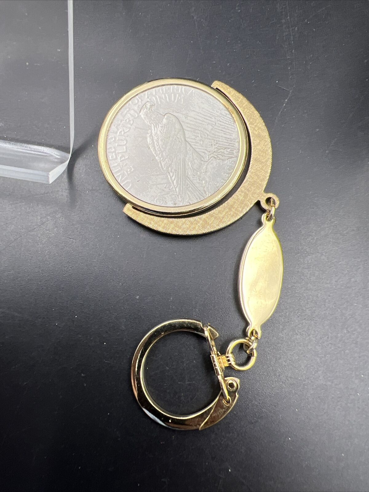 1923 $1 Peace Silver Dollar Coin in Keychain Stylish