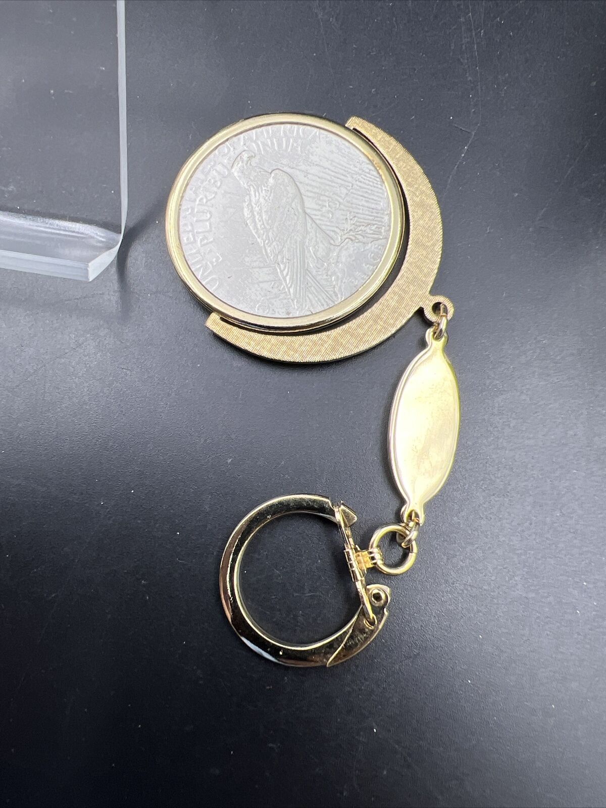 1923 $1 Peace Silver Dollar Coin in Keychain Stylish
