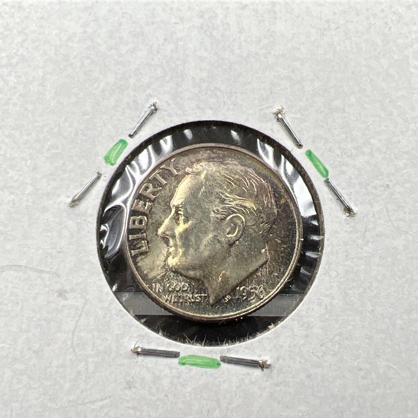 1956 P 10c Roosevelt Dime Coin CH BU PQ Nice Original Toning Toner SKU#GN3