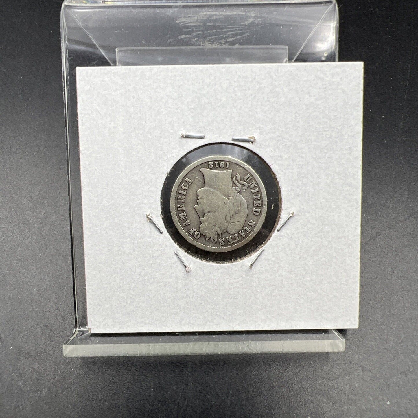 1912 D D/D Barber Silver Dime Coin FS-501 RPM Repunched Mint Mark VG Circ