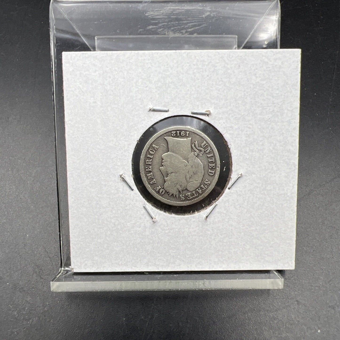 1912 D D/D Barber Silver Dime Coin FS-501 RPM Repunched Mint Mark VG Circ