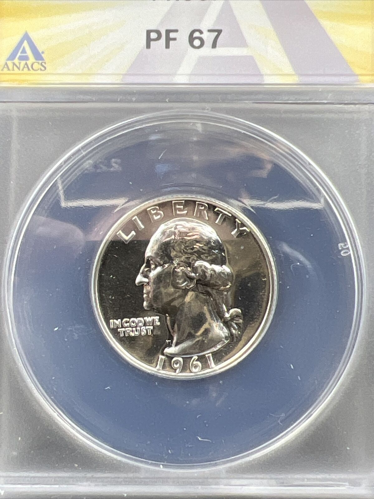 1961 25c Washington Silver Quarter Coin PF67 Gem Proof Certified
