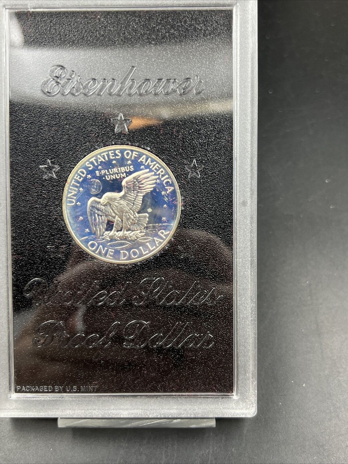 1971 S $1 Ike Eisenhower 40% Silver Dollar Coin Peg Leg Variety Gem Proof Cam #B
