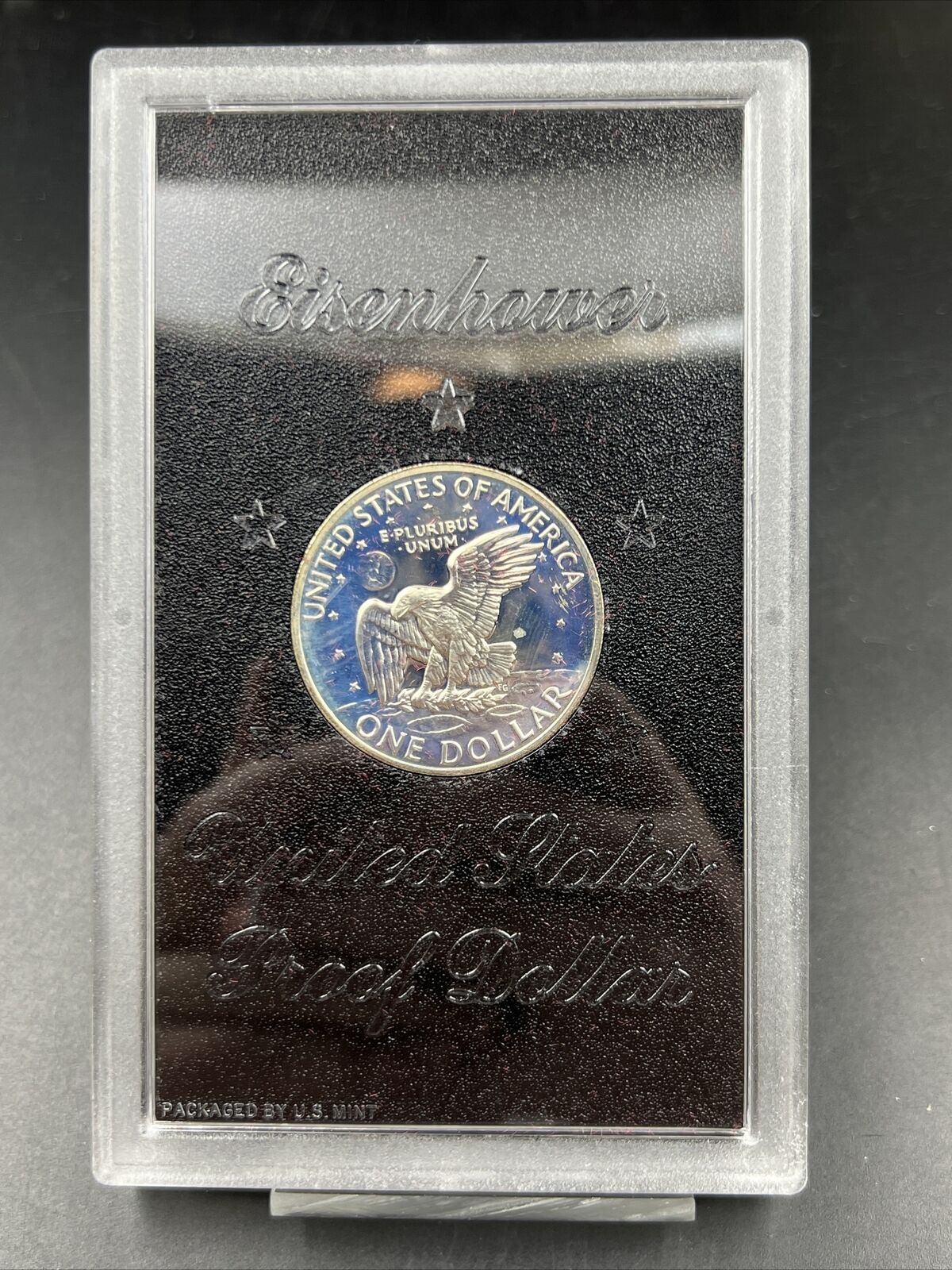1971 S $1 Ike Eisenhower 40% Silver Dollar Coin Peg Leg Variety Gem Proof Cam #B
