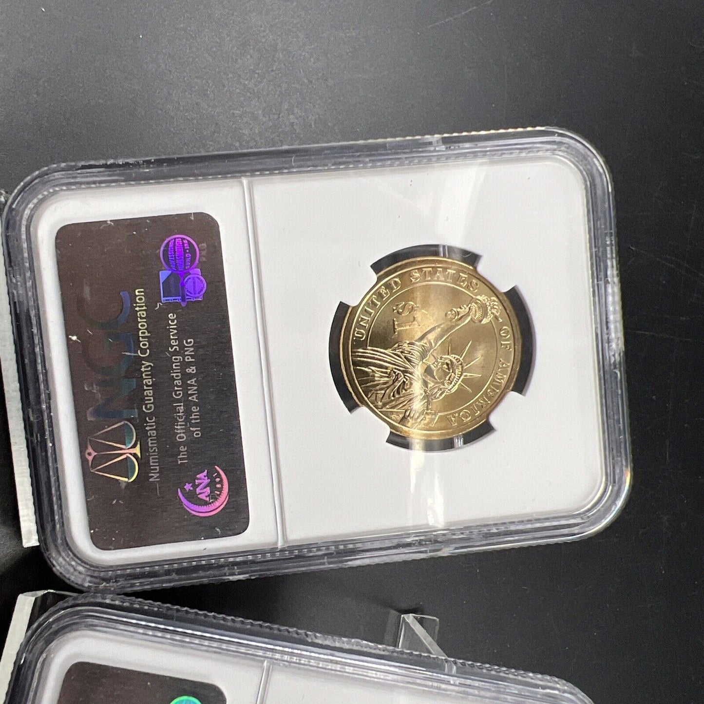 2007 P & D $1 George Washington Presidential Dollar Two Coin Set NGC FDOI BU