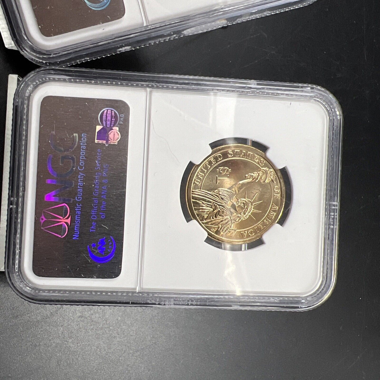 2007 P & D $1 George Washington Presidential Dollar Two Coin Set NGC FDOI BU