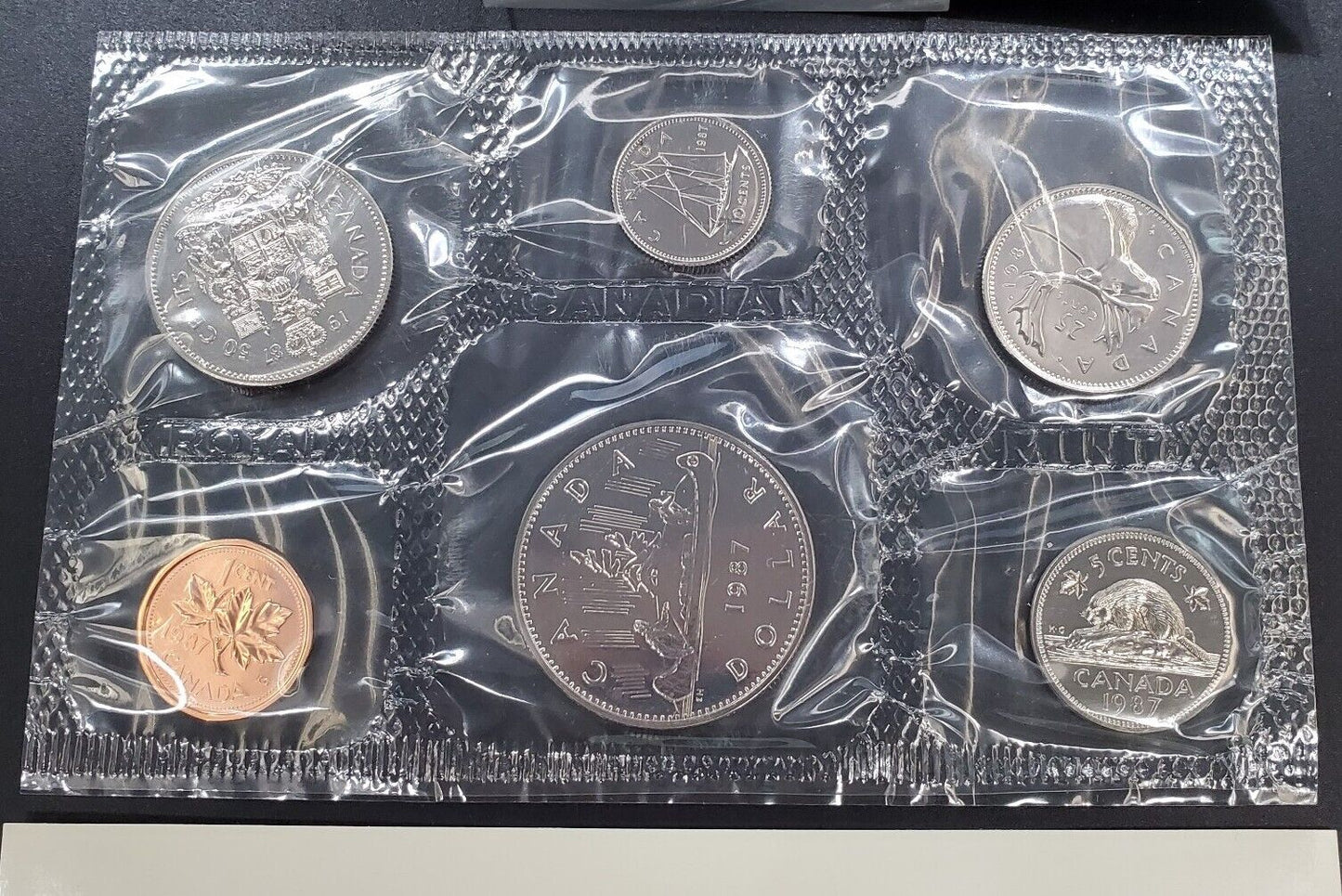 1987 Canada Coin Mint Set Proof Like 6 Pcs Sealed W/ COA & Original Envelope #