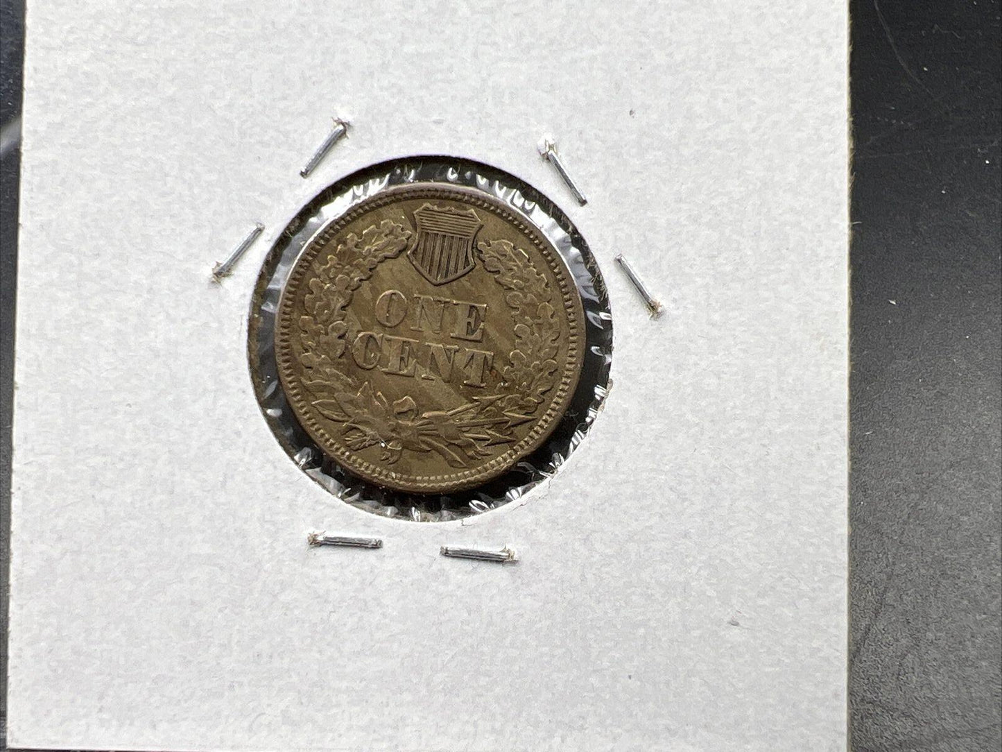 1863 1c Indian One Cent Coin VF Very Fine Defective Planchet Error