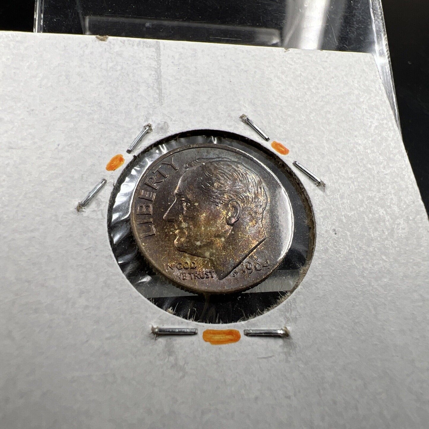 1964 P 10c Roosevelt Dime Coin CH BU PQ Nice Neat Original Toning Toner SKU#OG3