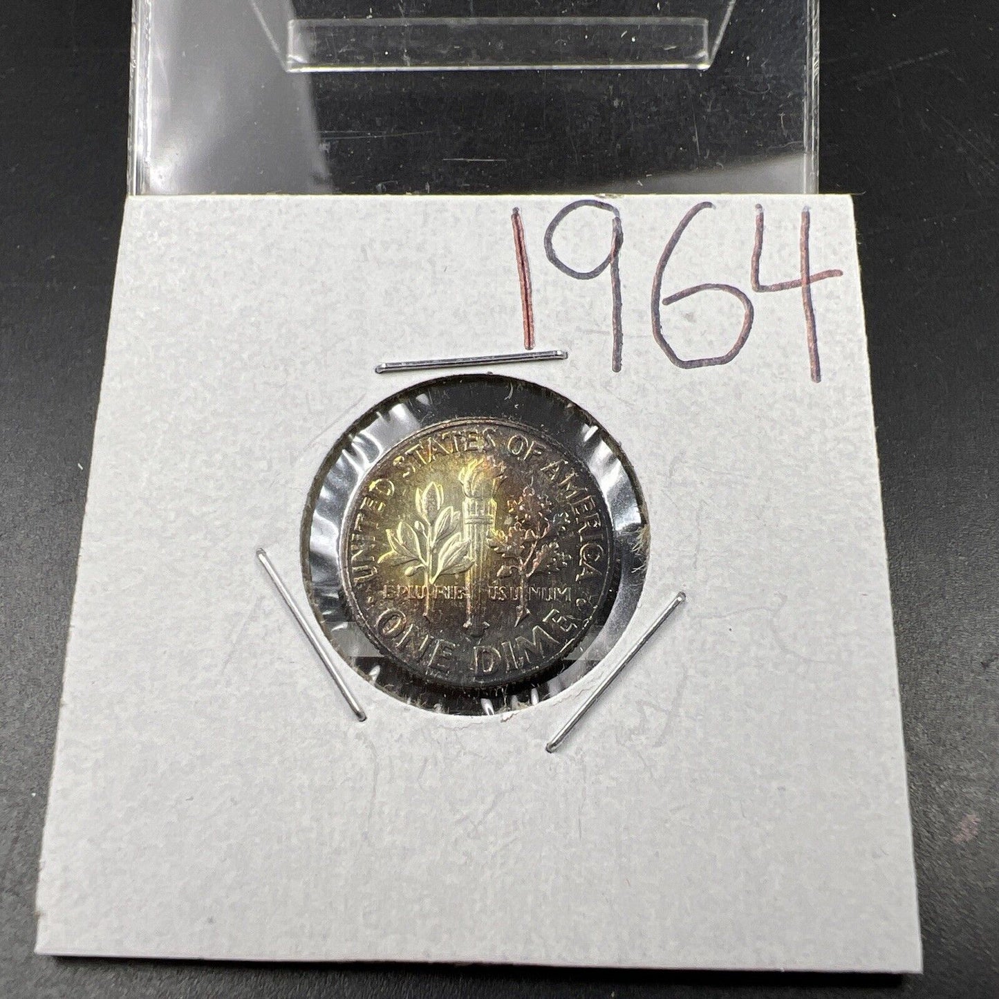 1964 P 10c Roosevelt Dime Coin CH BU PQ Nice Neat Original Toning Toner SKU#OG3