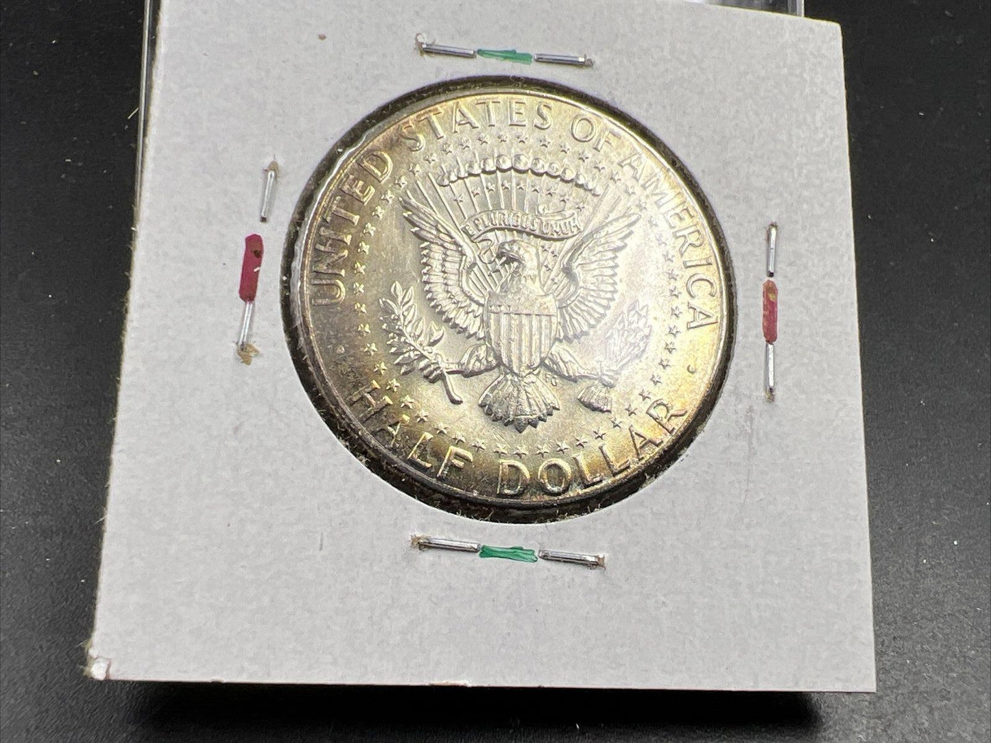 1964 P 50c Kennedy Half Dollar CH BU UNC PQ Rainbow Blue Hair PQ * Star Toning #