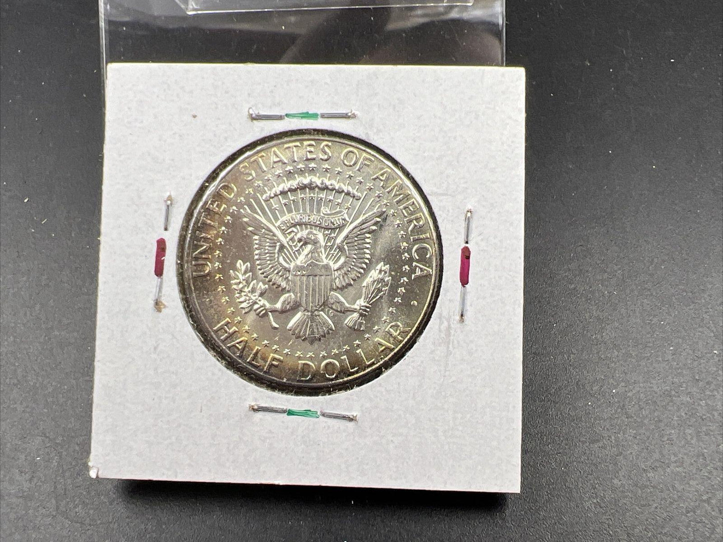 1964 P 50c Kennedy Half Dollar CH BU UNC PQ Rainbow Blue Hair PQ * Star Toning #