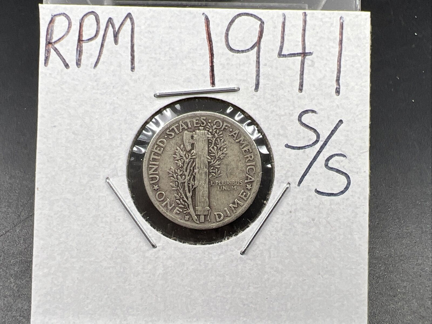 1941 s Mercury Dime Coin Silver Variety S/S RPM Repunched Mint Mark AVG Circ