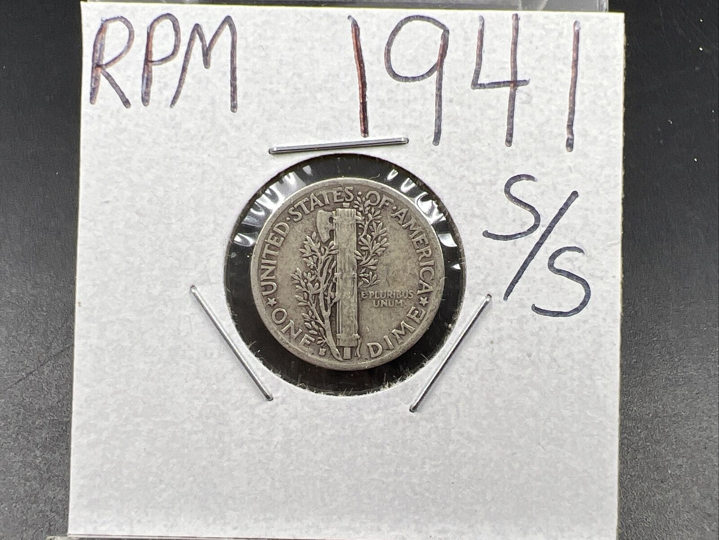 1941 s Mercury Dime Coin Silver Variety S/S RPM Repunched Mint Mark AVG Circ
