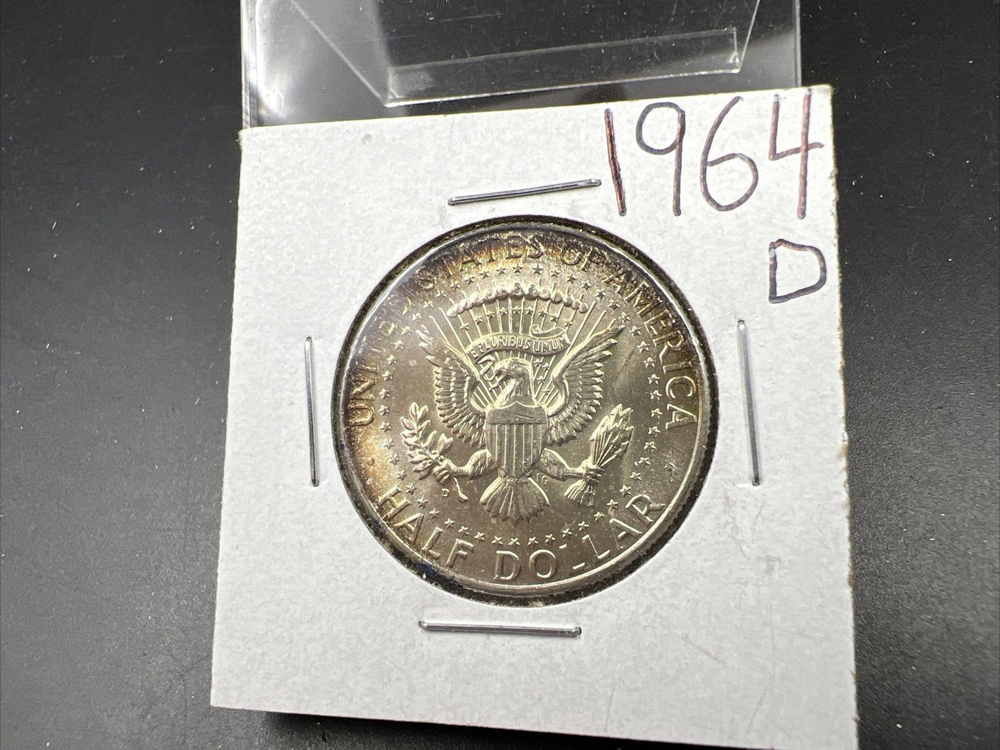 1964 D 50c Kennedy Silver Half Dollar CH BU UNC Nice Toning REV Denver Mint #GLD