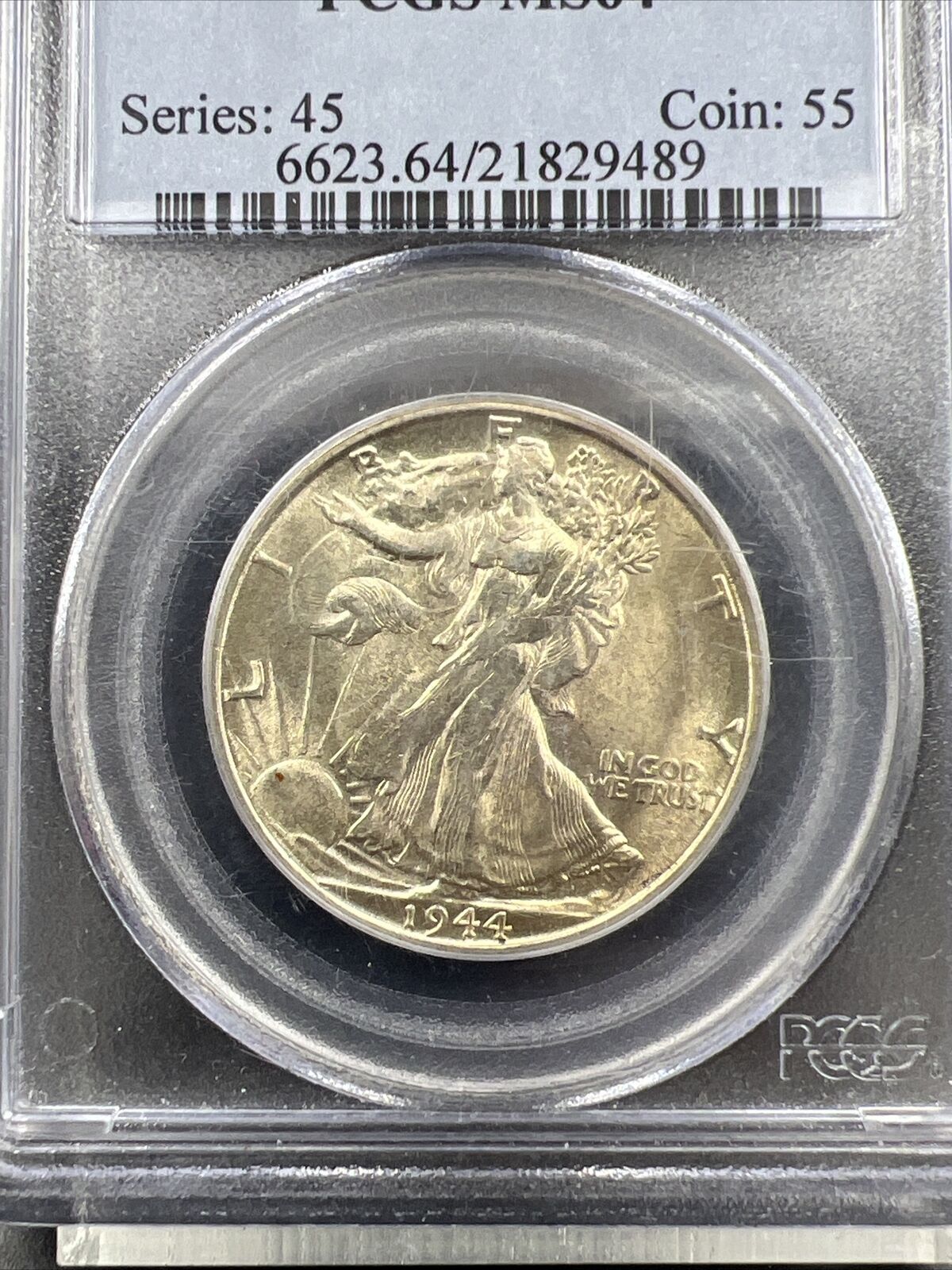 1944 S 50c Walking Liberty Silver Half Dollar MS64 PCGS CH BU Certified