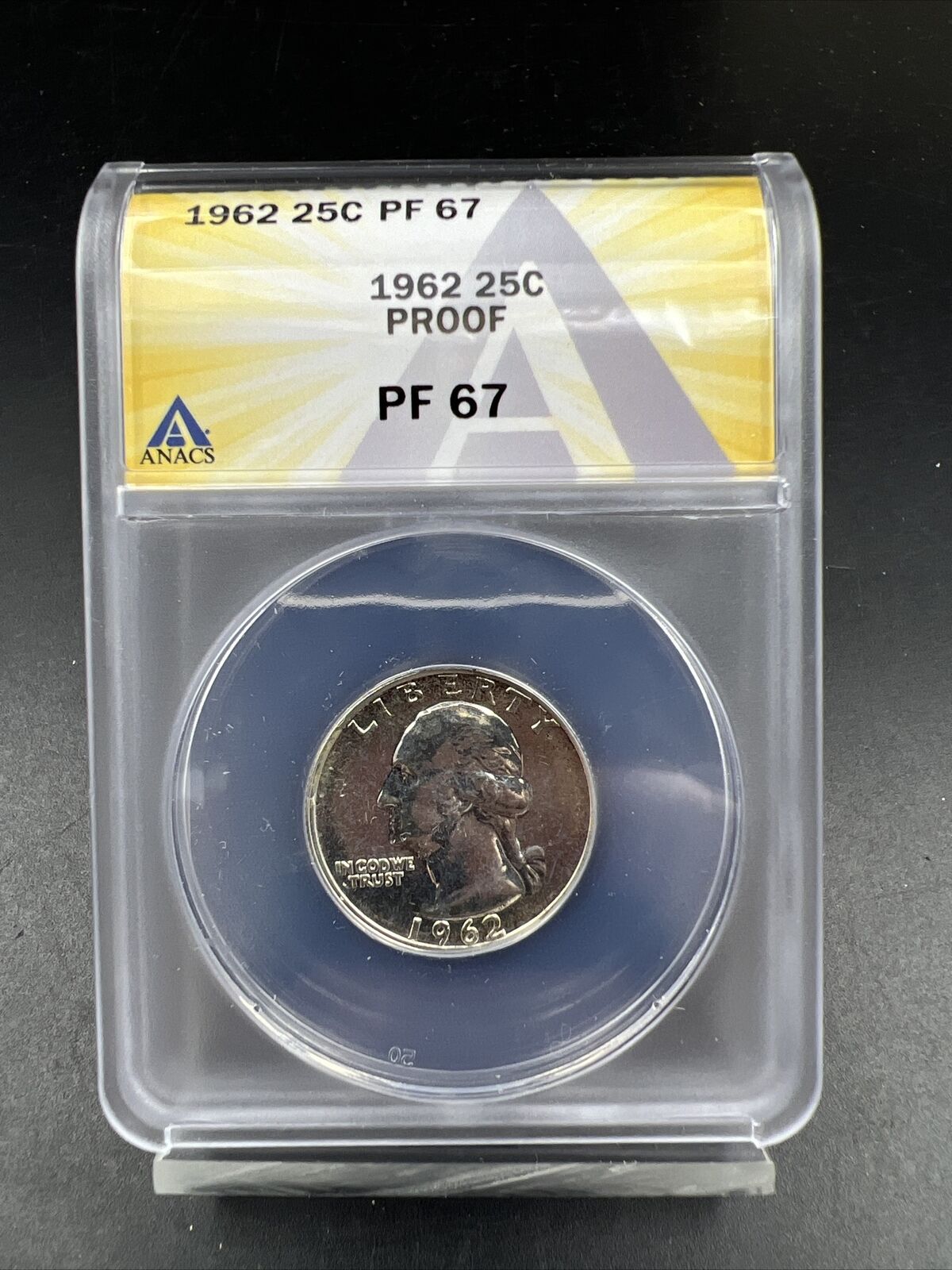 1962 25c Washington Silver Quarter Coin PF67 Gem Proof Certified