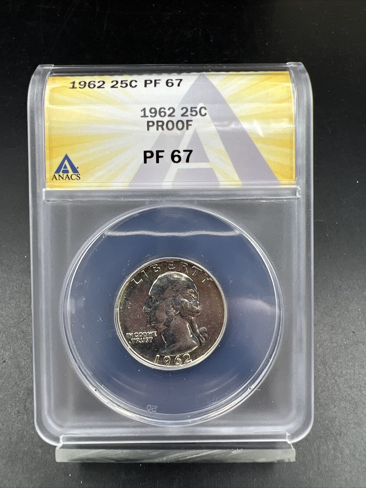 1962 25c Washington Silver Quarter Coin PF67 Gem Proof Certified