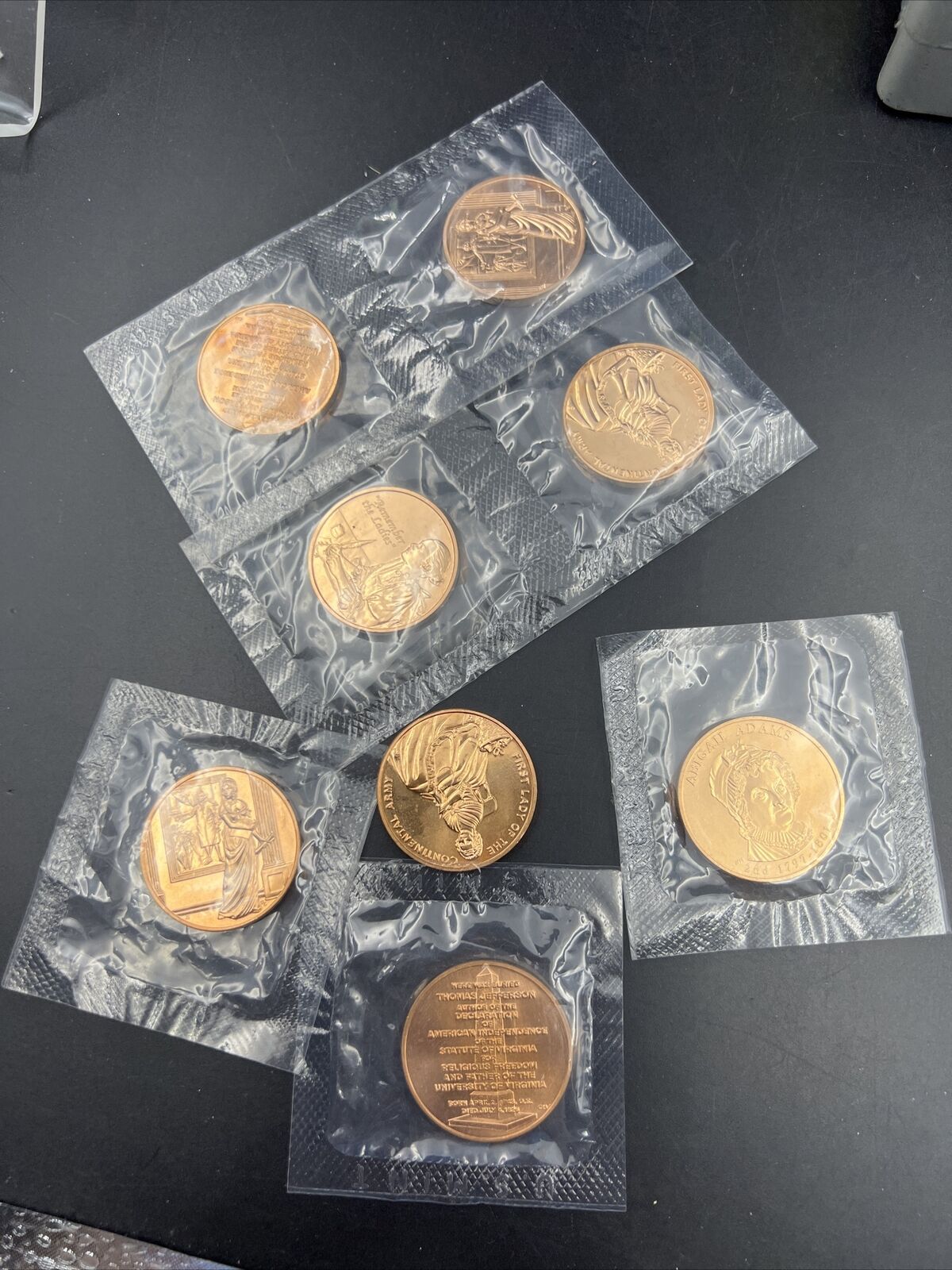 Lot of 2 sets 2007 First Spouse Bronze Medal Series Four-Medal 8 Medals Total