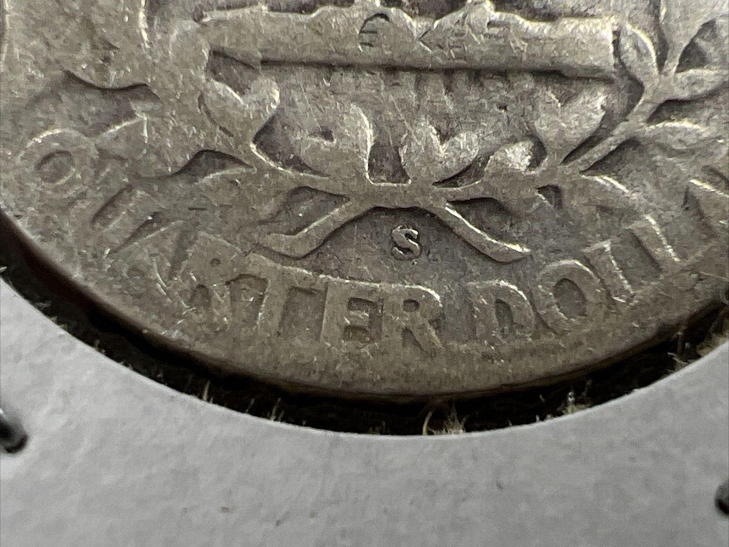 1945 S 25c Washington Silver Quarter Variety Coin RPM S/S AG / G Circ