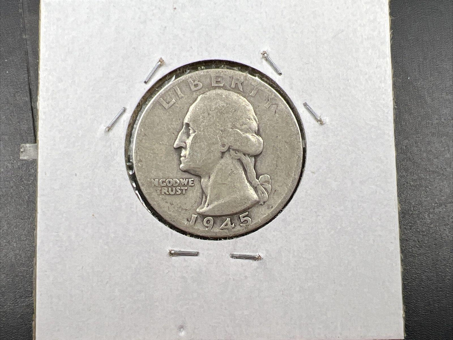 1945 S 25c Washington Silver Quarter Variety Coin RPM S/S AG / G Circ